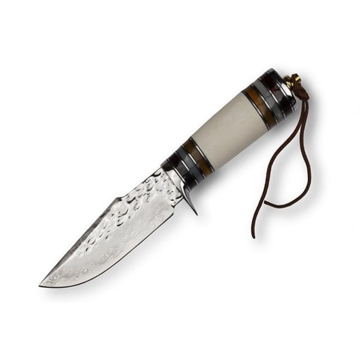 Cutit de vanatoare, DEPOX®, Boone Hunting, 22.5 cm, Otel Damasc