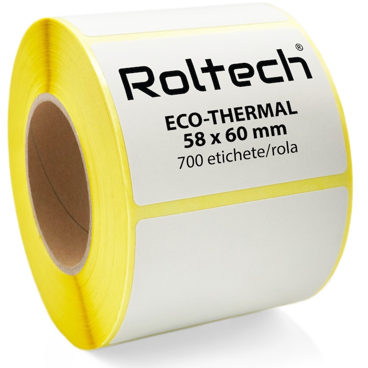 Rola etichete termica ROLTECH®, 58 x 60 mm, 700 etichete/rola