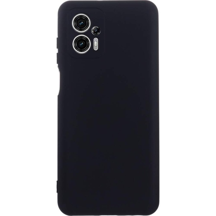 Motorola Moto G13 / G23 / G53 burkolattal kompatibilis, szilikon burkolat, mikroszálas belső, kameravédelem, fekete, atlasz