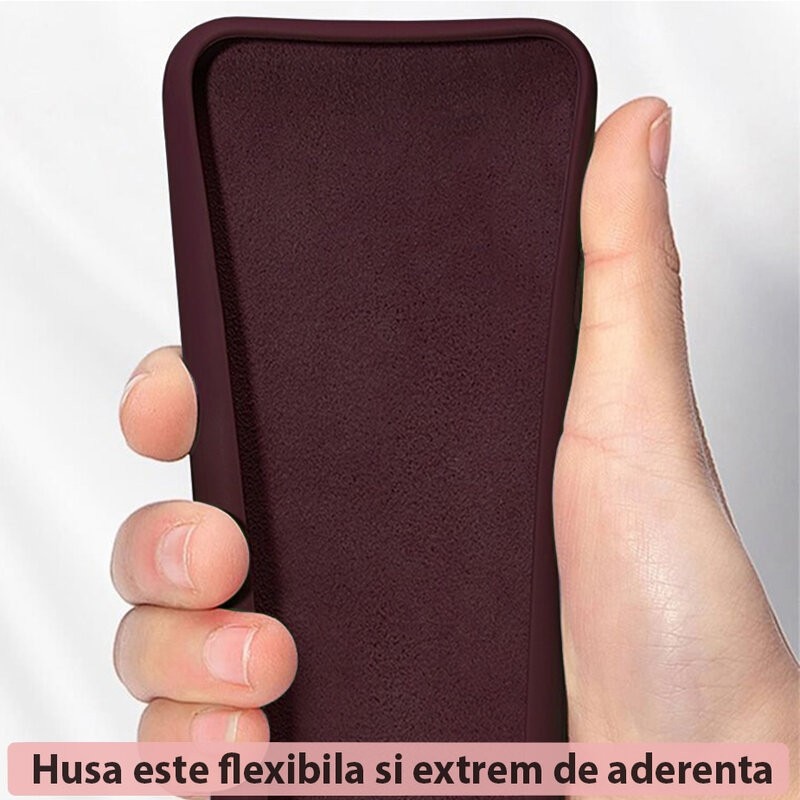 Husa Compatibila cu Xiaomi 13T / 13T Pro, Silicon Cover, Interior Microfibra, Protectie Camere, Visiniu, Atlas