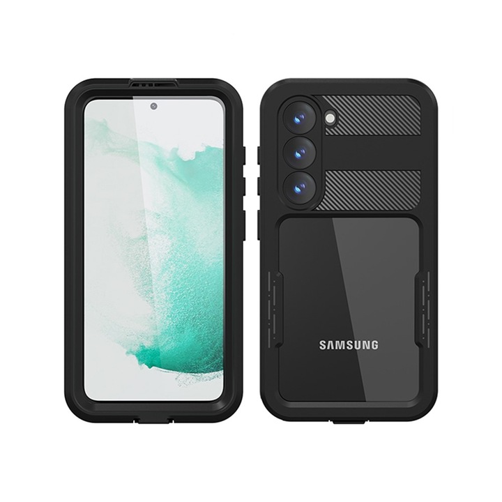 Капак за Samsung Galaxy S23 ShellBox Waterproof IP68 Case Черен
