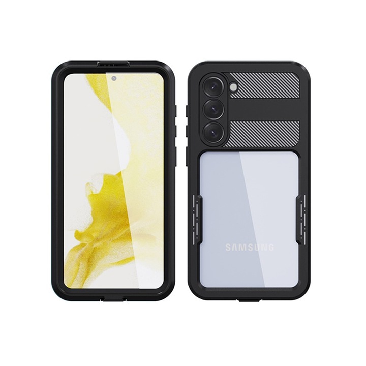 Капак за Samsung Galaxy S23 Plus ShellBox Waterproof IP68 Case Черен