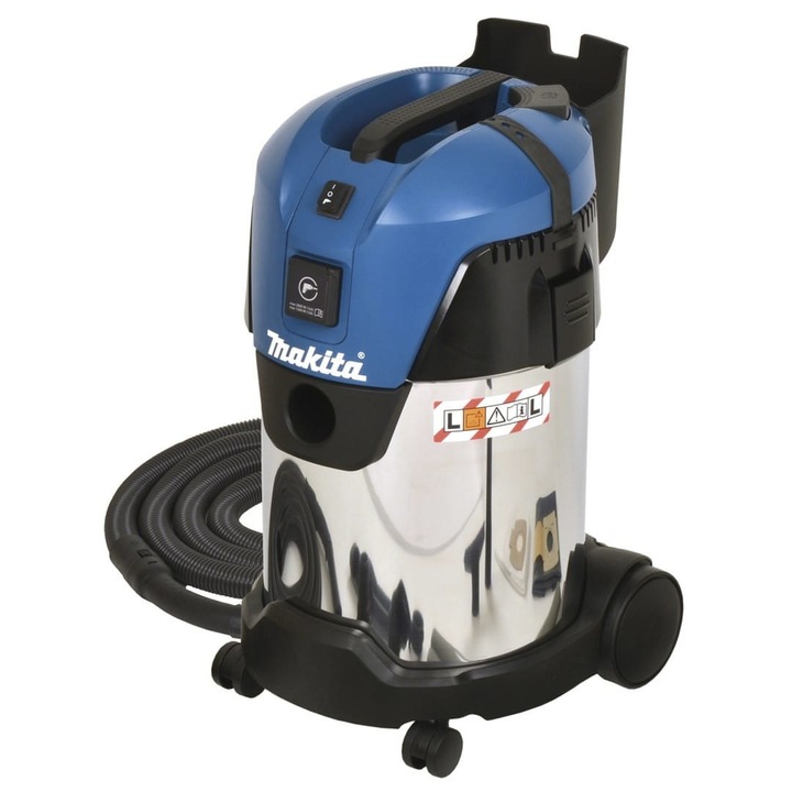 Porszívó, Makita VC3011L, száraz/nedves, 2000W, többszínű, 30l