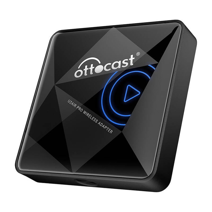 Безжичен адаптер за кола, Ottocast U2-AIR PRO, Bluetooth 5.0, Wi-Fi 5 GHz, черен, 59x59x15 см