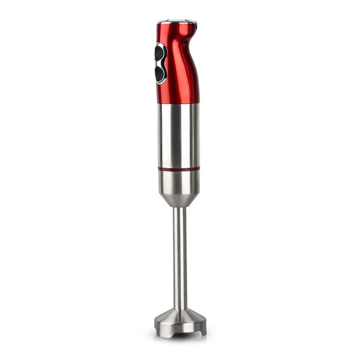 Blender de mana QttvbTna, inox, rosu, 39x7cm