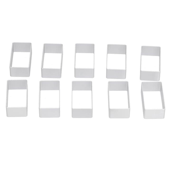 10 db-os sütőforma készlet, QttvbTna, rozsdamentes acél, ezüst