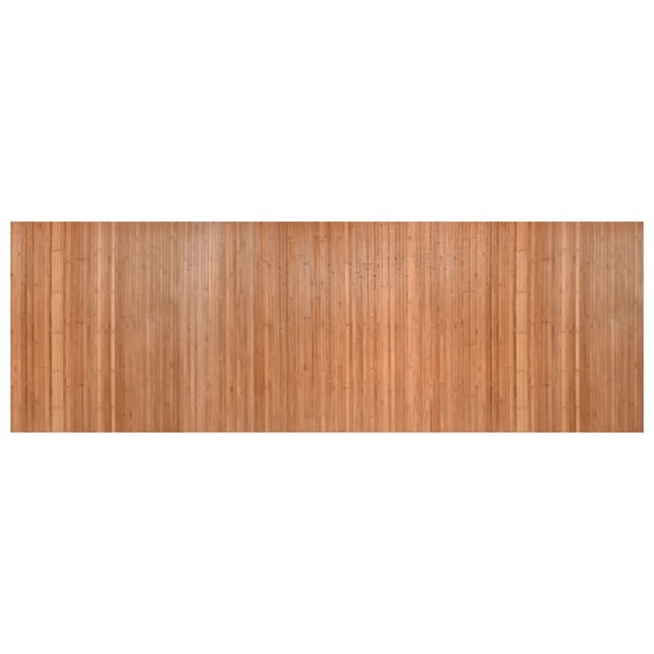 Килим vidaXL, Правоъгълен, Натурален, 100x300 см, Бамбук, 3.6 Kg, С нехлъзгаща се долна част