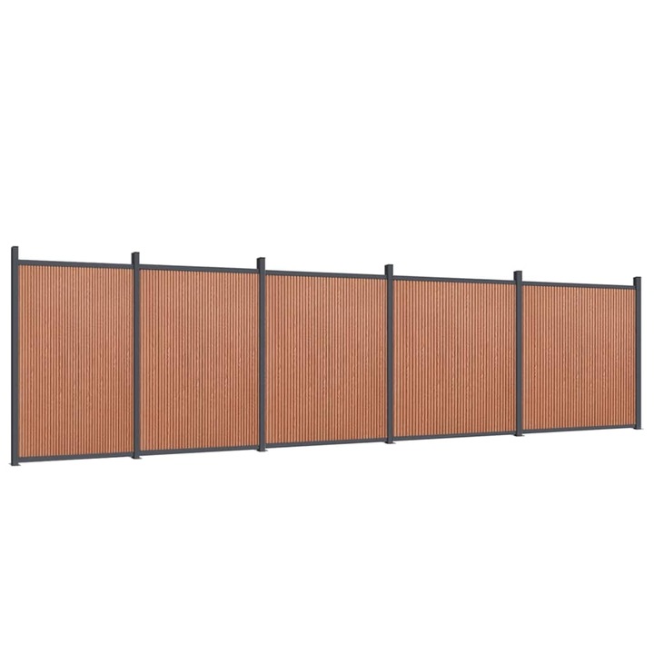 Panouri pentru gard vidaXL, maro, 872x186 cm, WPC 54 kg 3282802