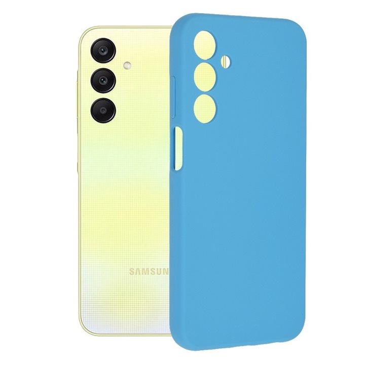 Samsung Galaxy A25 5G Daden® Soft Edge szilikon tok, ultravékony, mikroszálas belső, kék