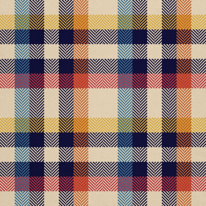 Material textil, In carouri, Galben Rosu Inchis, Poliester 100%, 210g/pm, Dimensiune: 100cm x 155cm