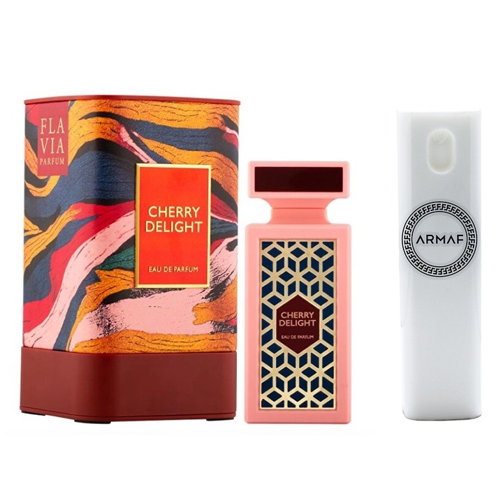 Комплект парфюмна вода Flavia by Armaf Cherry Delight Унисекс 90 мл с опаковка за многократно пълнене 10 мл