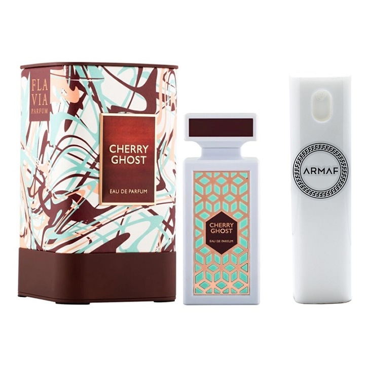 Комплект парфюм Flavia от Armaf Cherry Ghost унисекс 90 ml с опаковка за пътуване за многократно пълнене 10 ml