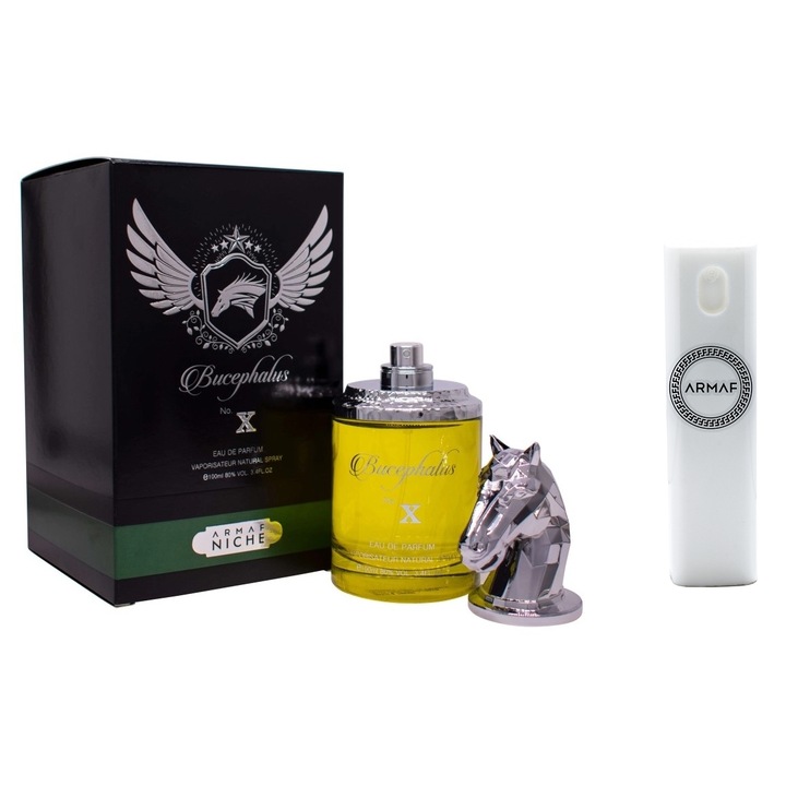 Set Apa de Parfum, de barbati, BUCEPHALUS No. X 100 ml cu Kit Travel Reincarcabil 10 ml