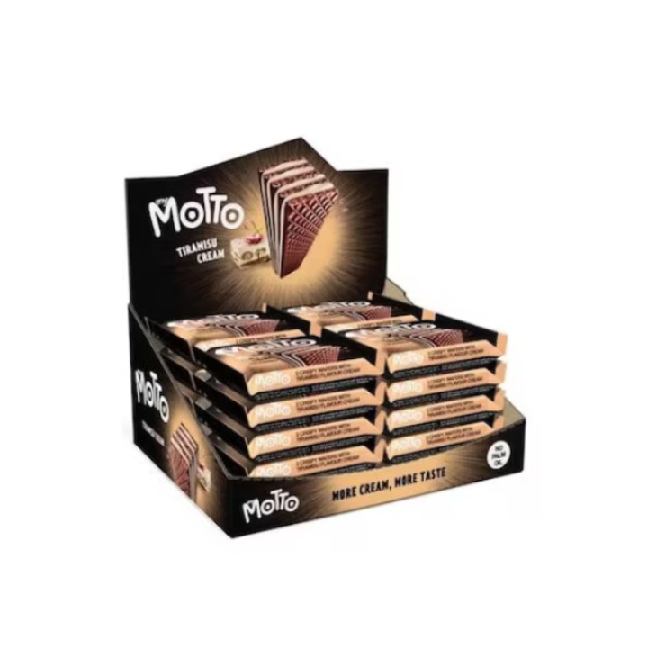 Napolitane My Motto Tiramisu crema, cutie 20 buc x 34 grame