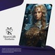 Tablou Canvas: Spiridus elegant Arta, Barbie, Frumusete, Blond, Lucrari de arta, Croiala costum, intuneric Pictura Digitala 100x70CM