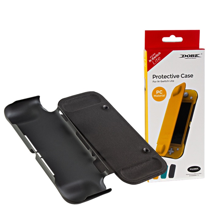 Husa de protectie din piele pentru Switch Lite, antiderapanta, rezistenta la uzura, negru