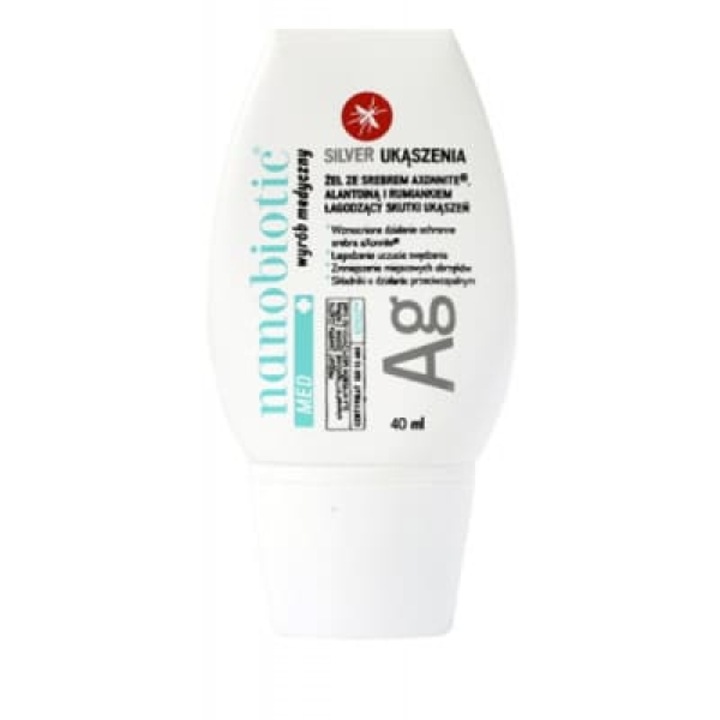 Gél a rovarcsípések nyugtatására, Nanobiotic Med Silver, 40 ml