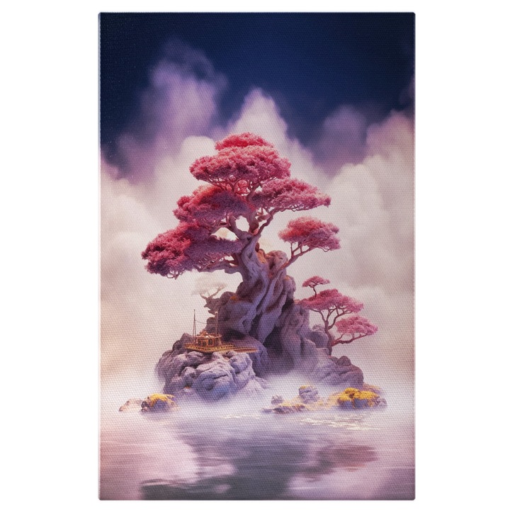 Картина на платно: Дърво от Япония - бонсай скали водни скали Дигитална картина 60x40CM