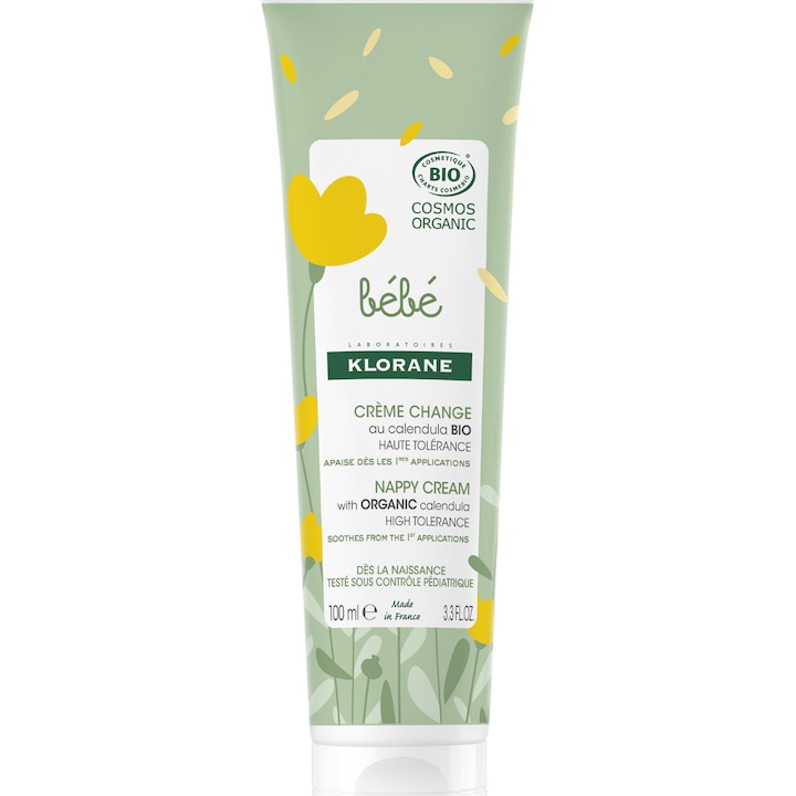 Crema BIO pentru schimbarea scutecului Klorane Bebe, 100 ml