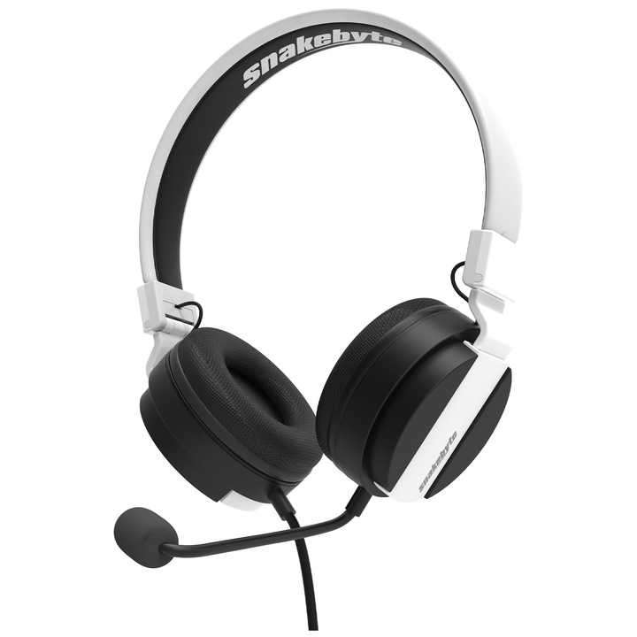 Snakebyte HeadSet 5 fejhallgató, PlayStation 5-höz, Fehér/Fekete