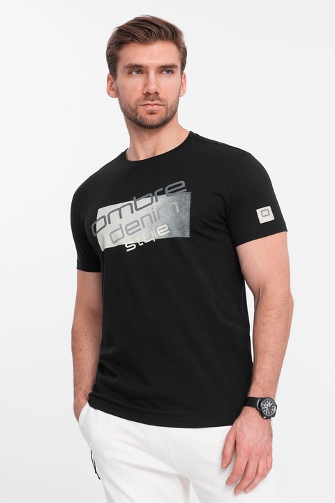 OMBRE, Logós póló, Fehér/Fekete