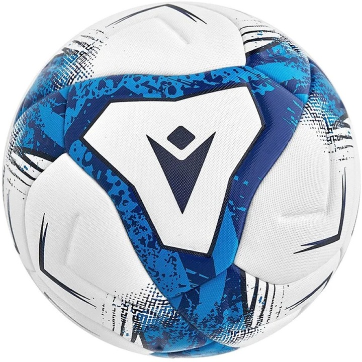 Minge fotbal Macron TSUNAMI XI FIFA QUALITY PRO, marimea 5, alb/albastru/negru
