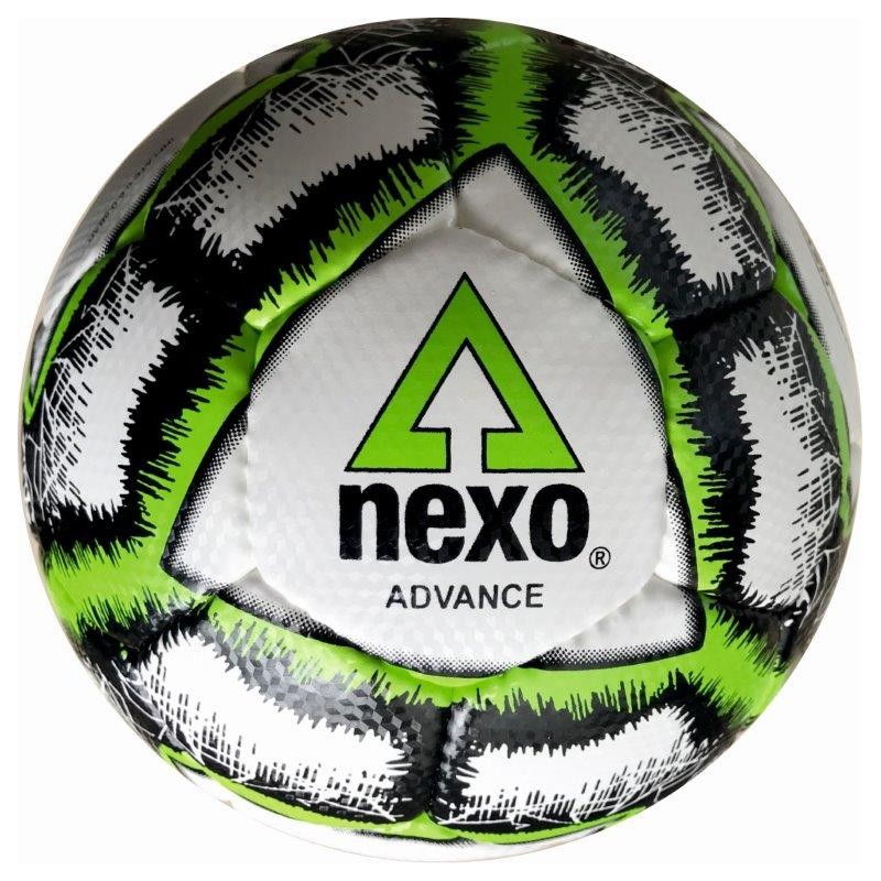 Minge fotbal Nexo ADVANCE, marimea 5, alb/verde/negru