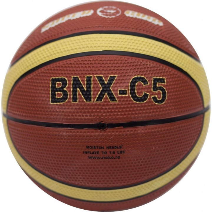Minge baschet Nexo BNX-C5, marimea 5, maro/galben