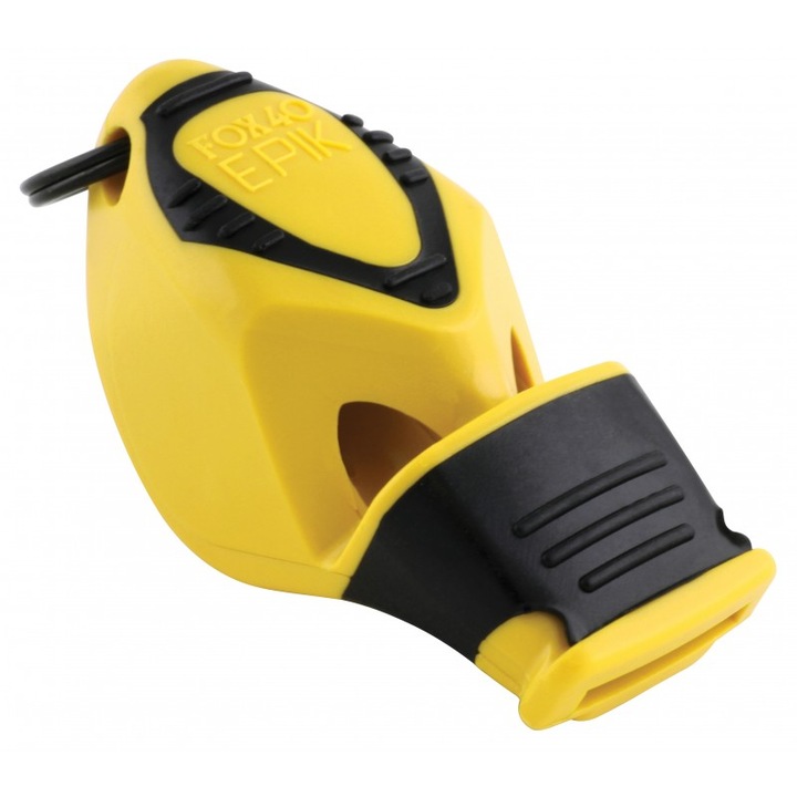 Fluier Fox40 Epic CMG cu snur, galben
