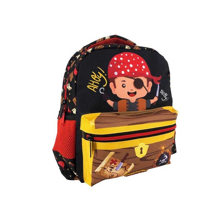 Ghiozdan pentru copii Must Pirate, Diakakis, poliester, 2 compartimente, 8L, multicolor