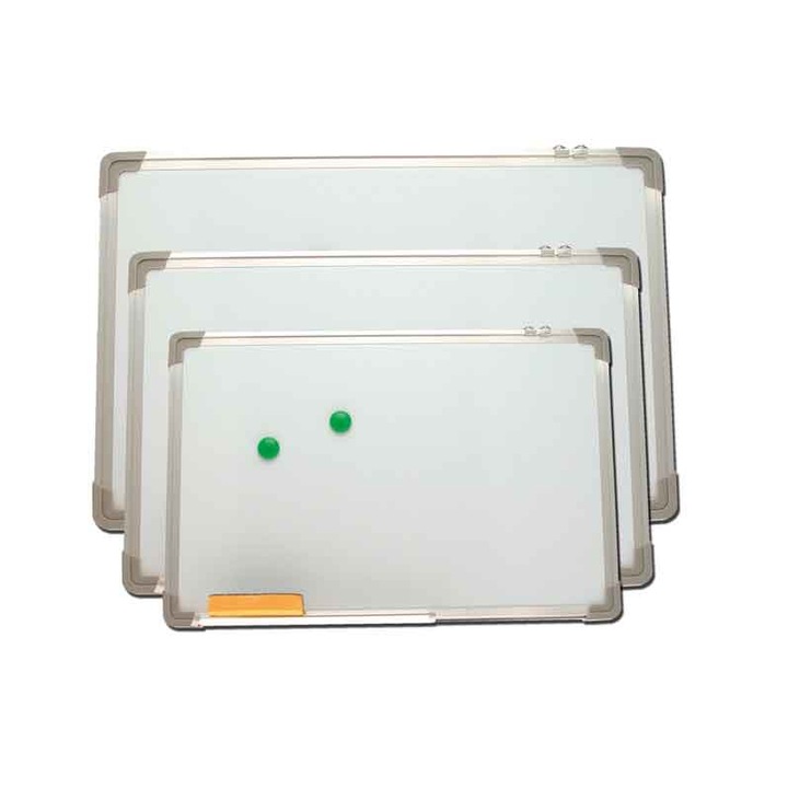 Tabla Alba Magnetica, cu cadru metalic, alb, 40 x 60 cm