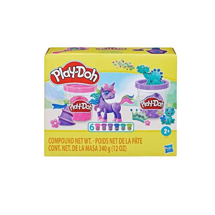 Set Pasta Modelatoare Hasbro Play-Doh Sparkle, 6 culori, multicolor, 56g