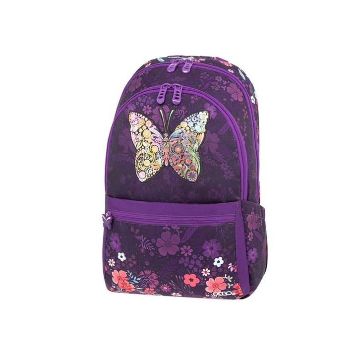 Rucsac Polo Youth Butterfly, 20L, 45x31x15cm, multicolor