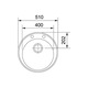 Chiuveta bucatarie Franke ROG 610, fragranite, Diametru 510mm, adancime cuva 185mm, Avena