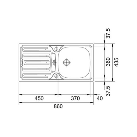 Chiuveta cu o cuva Franke CIL 614-88205717, Picurator pe stanga, Inox Dekor