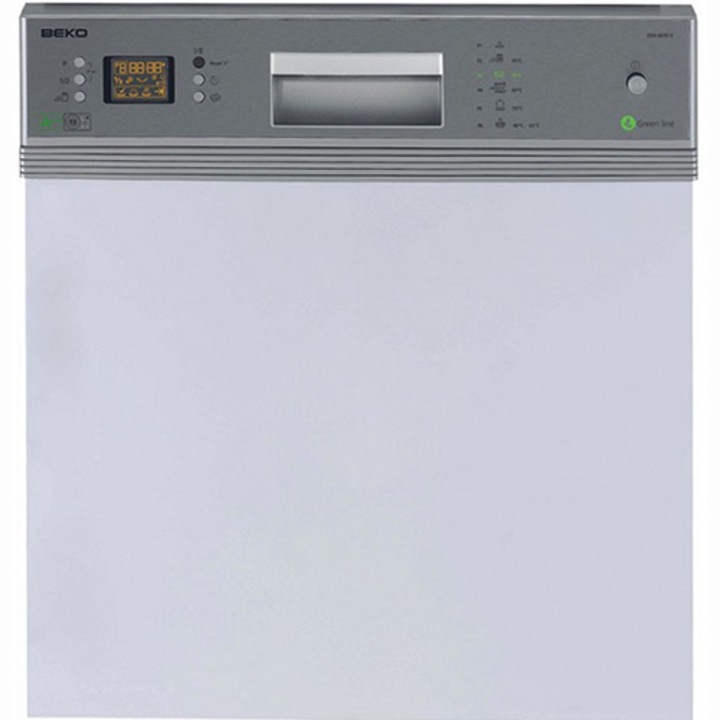 Masina de spalat vase semi-incorporabila Beko DSN6635X, 13 Seturi, 6 Programe, Clasa A++, Inox Antiamprenta