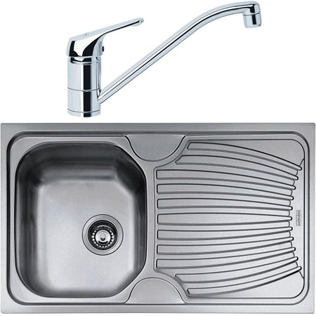 Pachet chiuveta ONX 611 + baterie TURCHESE Franke, picurator pe dreapta, Inox satinat