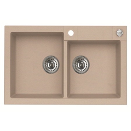 Chiuveta Algranit Alveus ROCK90A55, 780*480 mm, Material compozit, Bej