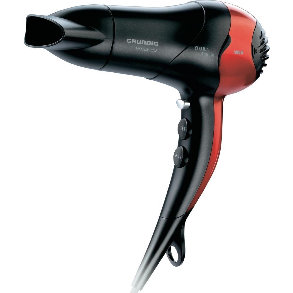Uscator de par Grundig HD3700, 1800 W, 3 Trepte, 2 Viteze, Rosu/Negru