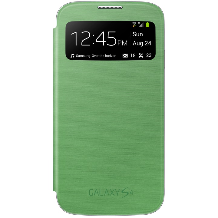 Калъф Samsung Flip Cover S-View EF-CI950BGEGWW за Galaxy S4, Зелен