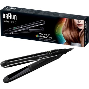 Placa de indreptat parul Braun Satin Hair ST780, 200 grade, Negru Placa de indreptat parul Braun Satin Hair ST780, 200 grade, Negru