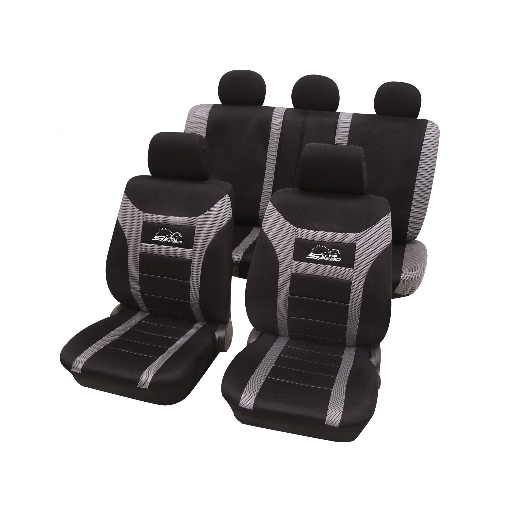 Husa scaun auto petex super speed gri 11 buc