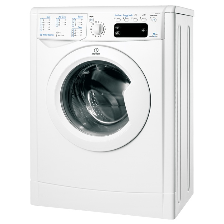Пералня SLIM Indesit IWSNE 61252 C ECO, 6 кг, 1200 об/мин, Клас A++, Бяла