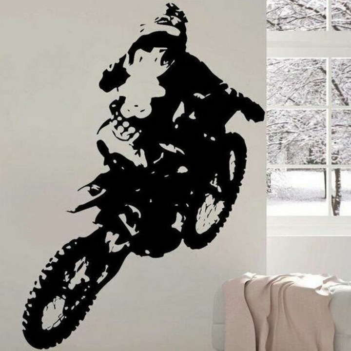 Sticker decorativ motocross enduro, adiabroch, UV protectie, 81x57cm