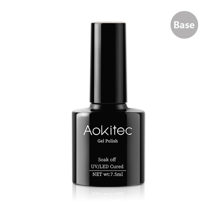 Oja semipermanenta AOKITEC, Top Coat/Baza, Rezistenta 21+ zile, 7.5ml