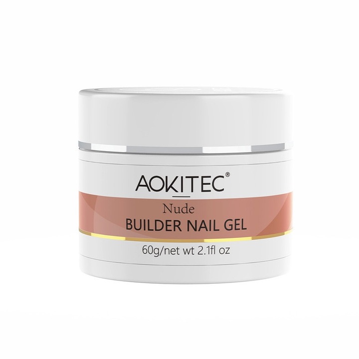 Gel Constructii Unghii AOKITEC, Extensii, Auto-Nivelant, Transparent, 60g