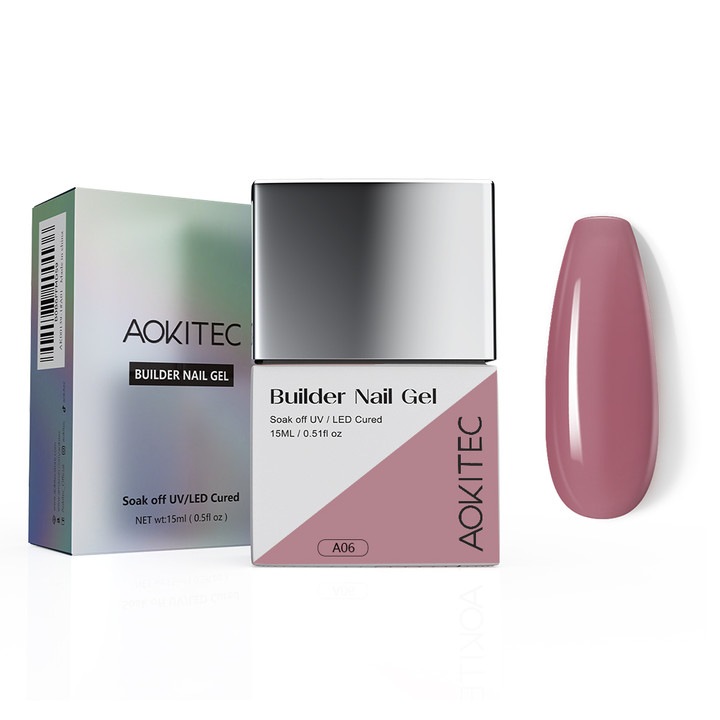 Gel de constructie unghii AOKITEC, aplicare rapida, fara cruzime, 15ml