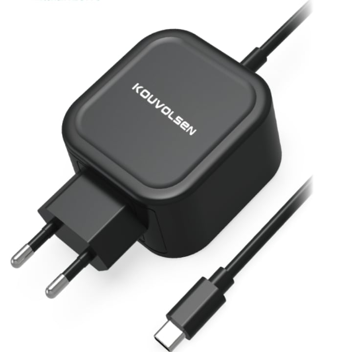 Set de incarcare rapida KOUVOLSEN 65W PD, portabil, USB-C, universal