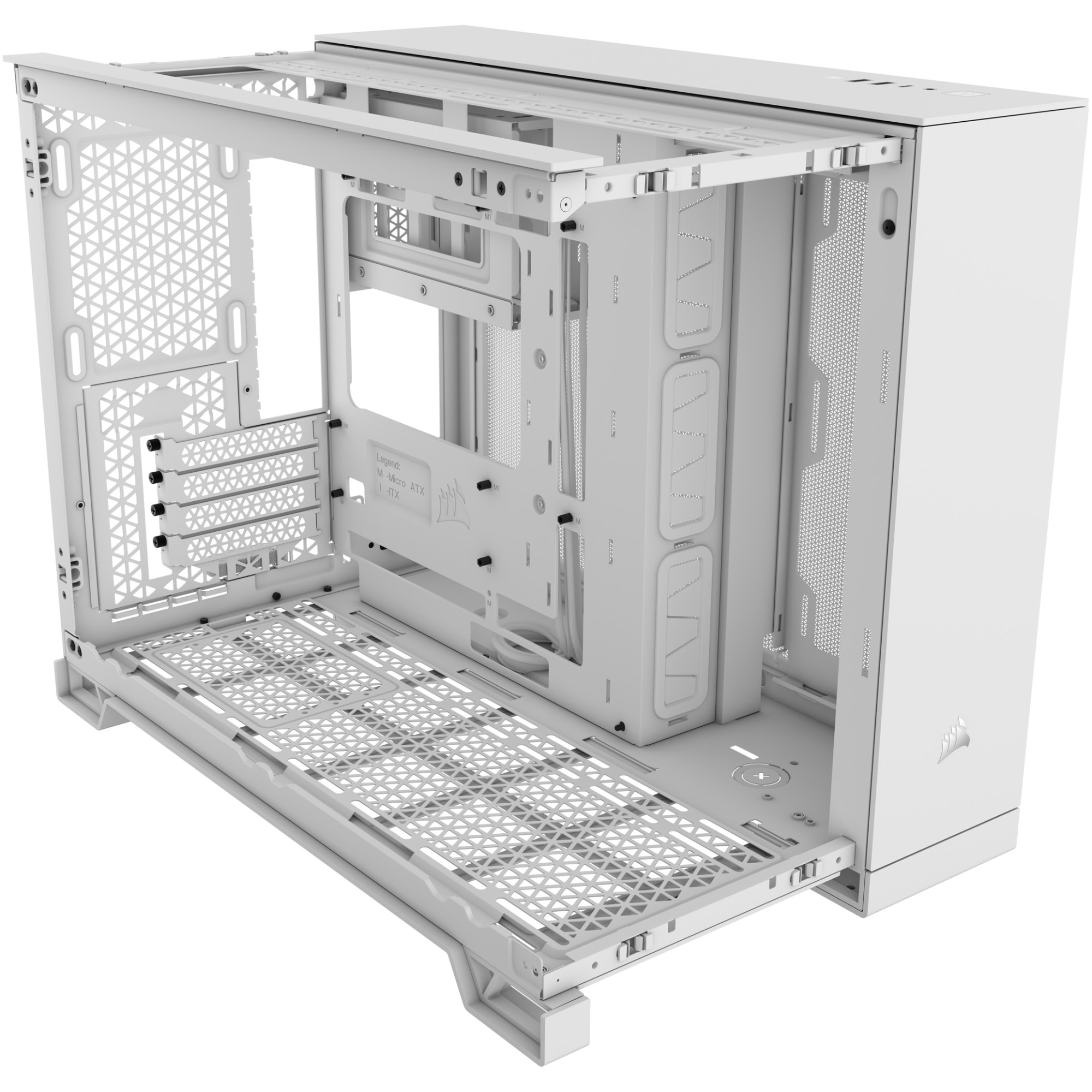 Carcasa dual chamber CORSAIR CORSAIR 2500D AIRFLOW Micro ATX, alb