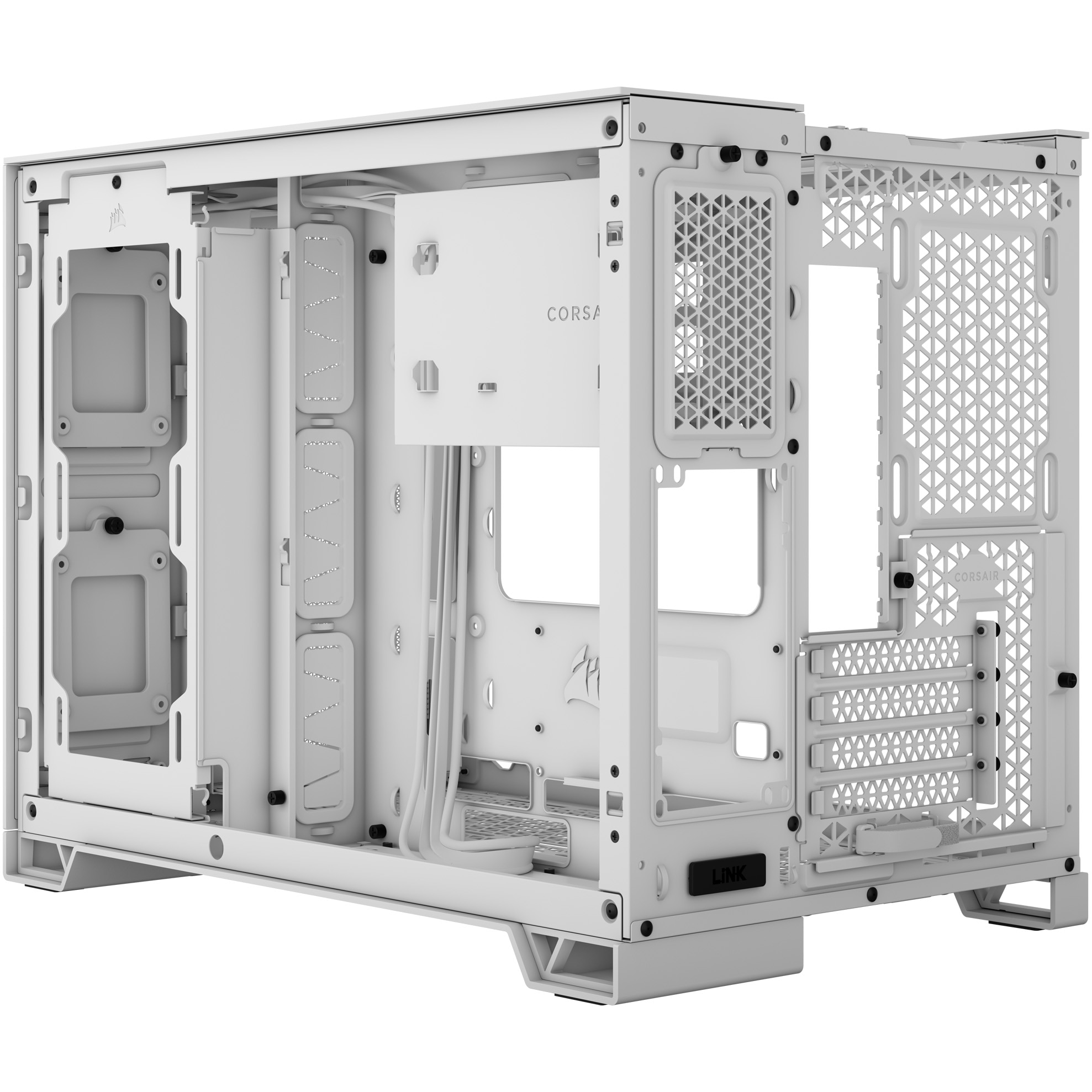 Carcasa dual chamber CORSAIR CORSAIR 2500D AIRFLOW Micro ATX, alb